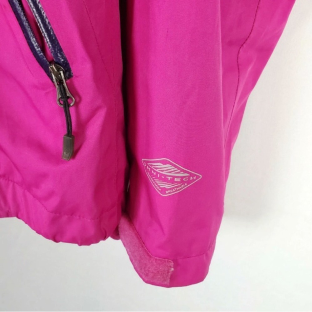 Columbia Omni-Tech Windbreaker Jacket Women's Size Small Pink Hooded Full Zip - Picture 6 of 8